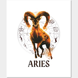 Aries Zodiac Sign Posters and Art
